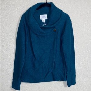 NWT Sigrid Olsen Teal Women's Sweater Jacket Size XS